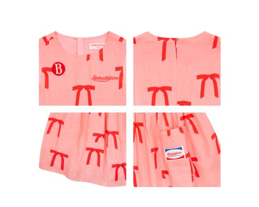BEBE DE PINO All over ribbon sleeveless dress