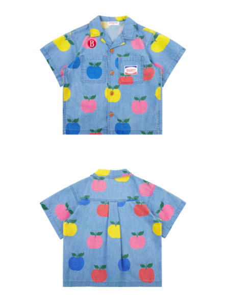 BEBE DE PINO All over apple denim shirt