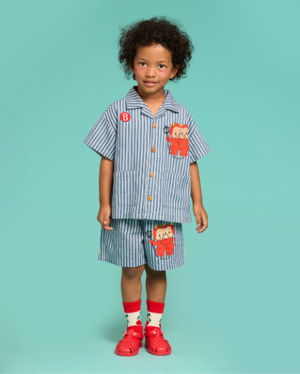 BEBE DE PINO Little demons stripe denim pants