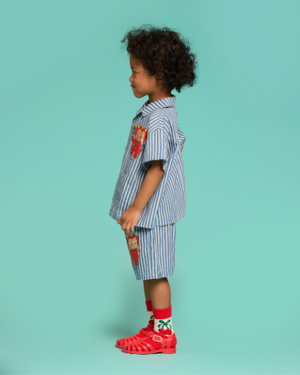 BEBE DE PINO Little demons stripe denim pants