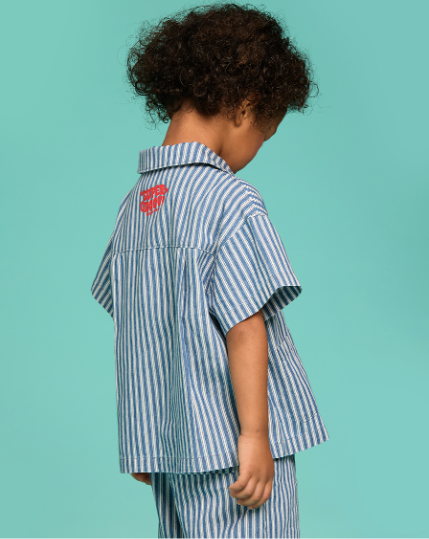 BEBE DE PINO Little demons stripe denim pants