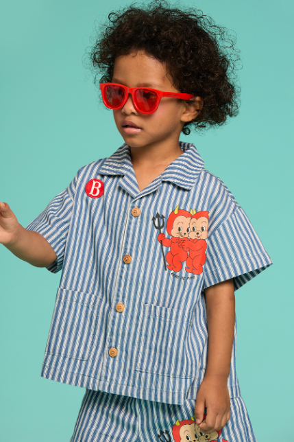 BEBE DE PINO Little demons stripe denim pants