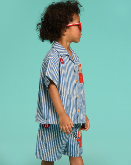 BEBE DE PINO Little demons stripe denim shirt