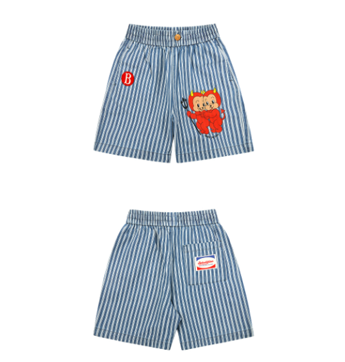 BEBE DE PINO Little demons stripe denim pants