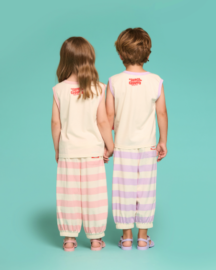 BEBE DE PINO Blooming rabbit stripe lounge wear set