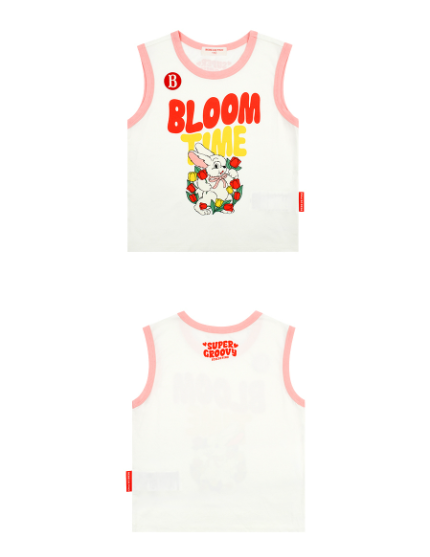 BEBE DE PINO Blooming rabbit stripe lounge wear set