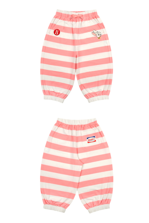 BEBE DE PINO Blooming rabbit stripe lounge wear set