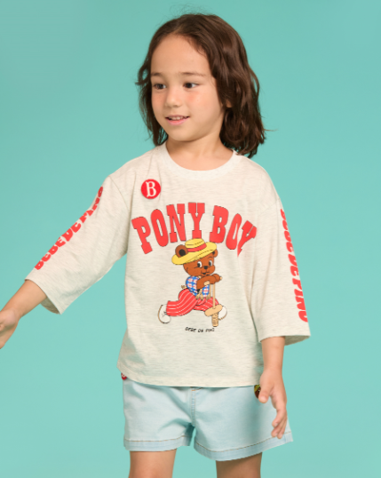 BEBE DE PINO Pony boy denim short pants