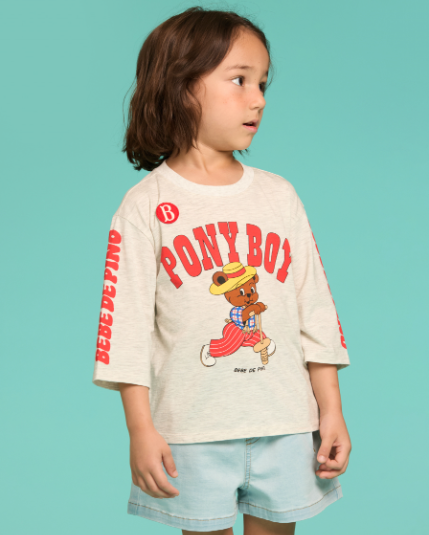 BEBE DE PINO Pony boy denim short pants