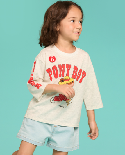 BEBE DE PINO Pony boy denim short pants