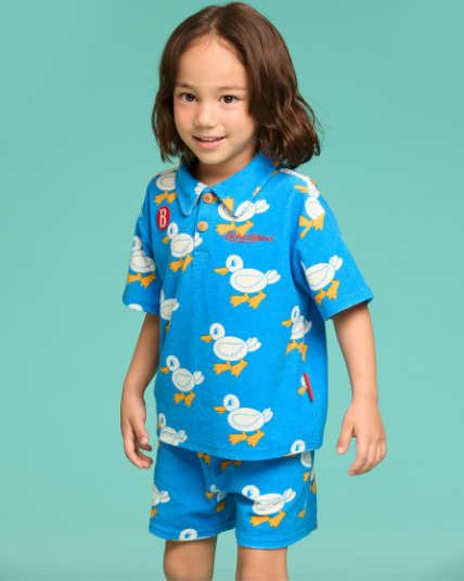 BEBE DE PINO All over groovy duck terry short pants