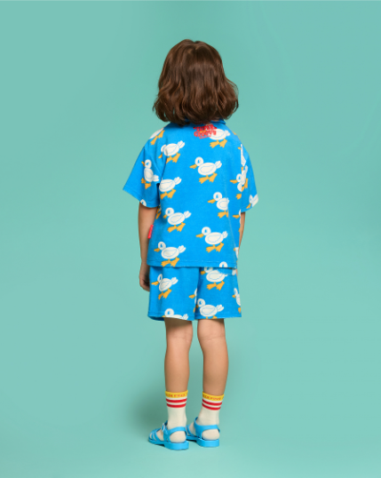 BEBE DE PINO All over groovy duck terry short pants