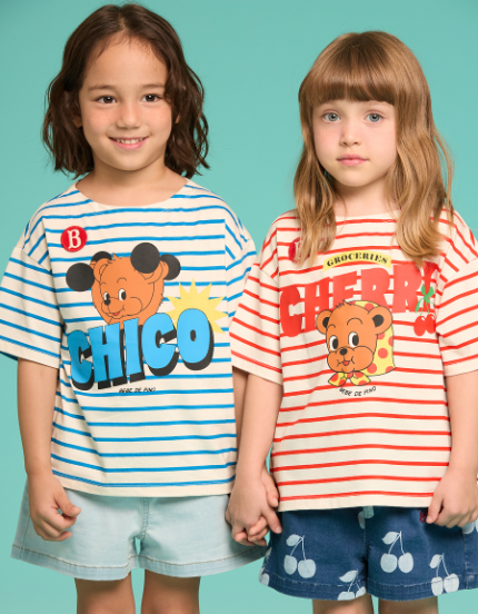 BEBE DE PINO Chico boat neck stripe tee