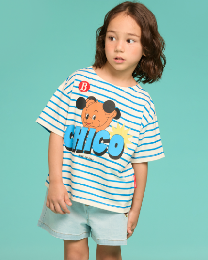 BEBE DE PINO Chico boat neck stripe tee