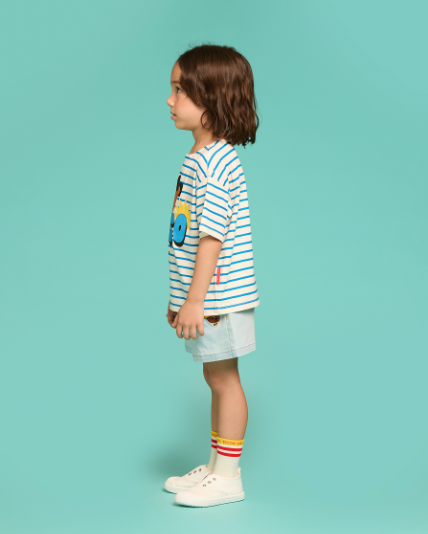 BEBE DE PINO Chico boat neck stripe tee