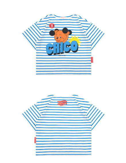 BEBE DE PINO Chico boat neck stripe tee