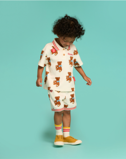 BEBE DE PINO All over rosie bear yoko collar tee
