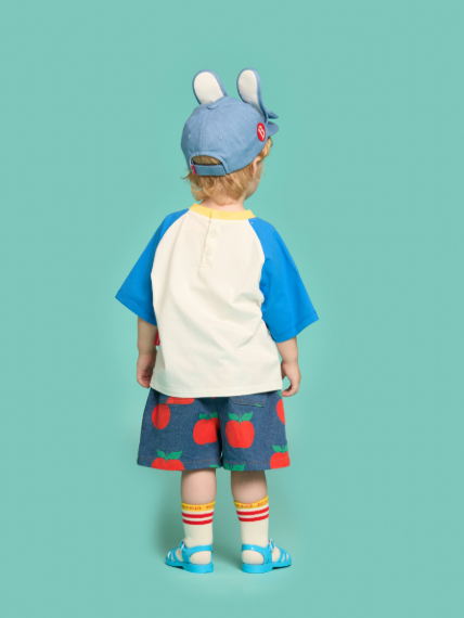 BEBE DE PINO Groovy bear baby raglan three quarter sleeve tee