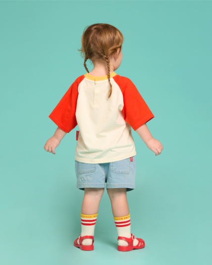 BEBE DE PINO Baby Cherry Bear 3/4 Sleeve Raglan T-shirt
