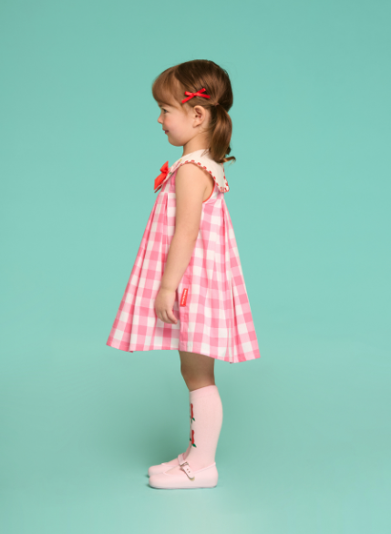 BEBE DE PINO Rose baby check sailor collar dress