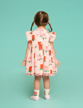 BEBE DE PINO All over rose baby frill dress