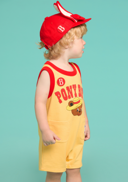 BEBE DE PINO Pony boy baby sleeveless overallBP62OV156
