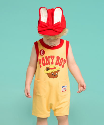 BEBE DE PINO Pony boy baby sleeveless overallBP62OV156