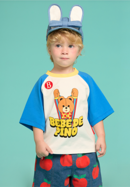 BEBE DE PINO All over apple baby denimshort pants