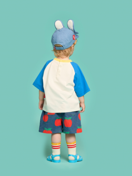 BEBE DE PINO All over apple baby denimshort pants
