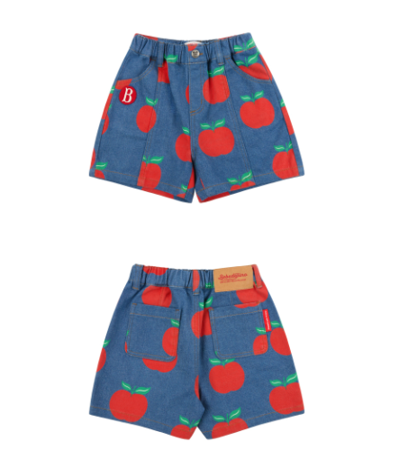 BEBE DE PINO All over apple baby denimshort pants