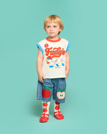 BEBE DE PINO 	Apple baby denim baggy pants