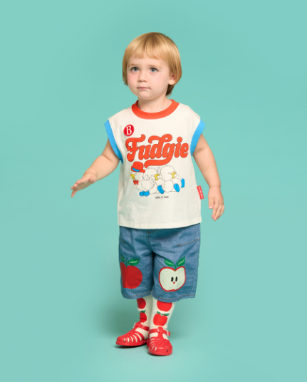 BEBE DE PINO 	Apple baby denim baggy pants