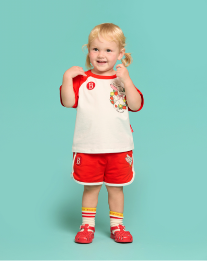 BEBE DE PINO Blooming rabbit baby loungewear set