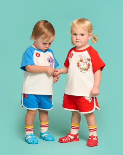BEBE DE PINO Blooming rabbit baby loungewear set