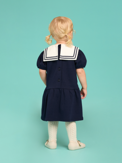 BEBE DE PINO Strawberry baby sailor collar ribbon dress