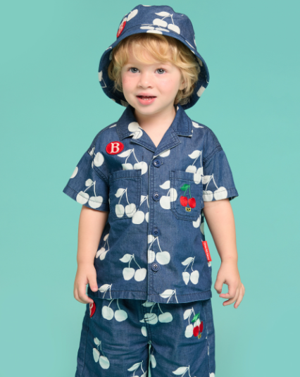 BEBE DE PINO All over cherry baby denim shirt