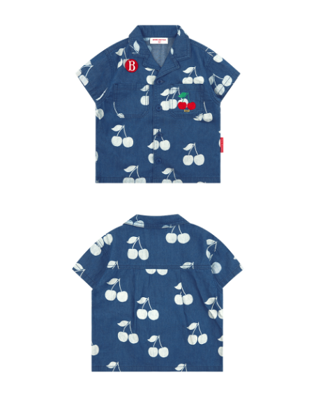 BEBE DE PINO All over cherry baby denim shirt