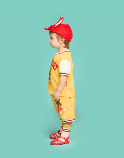 BEBE DE PINO Pony boy baby color block short sleeve teeBP62TR119