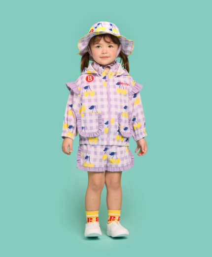 BEBE DE PINO All over check cherry baby ruffle short pants