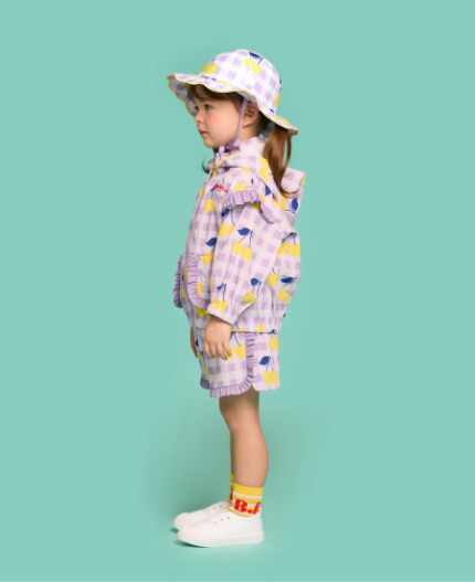 BEBE DE PINO All over check cherry baby ruffle short pants