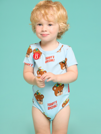 BEBE DE PINO 	All over cool bear baby bodysuit set