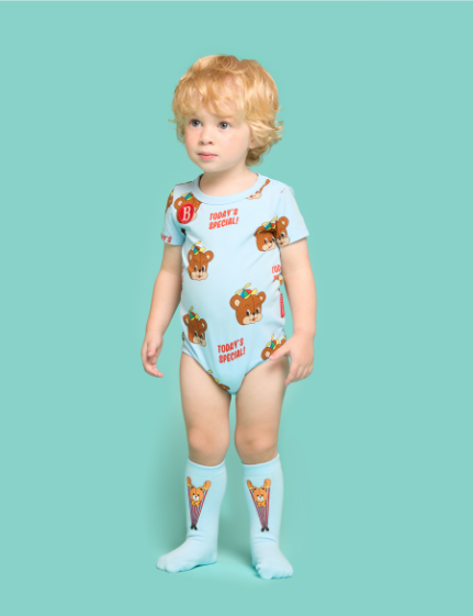 BEBE DE PINO 	All over cool bear baby bodysuit set