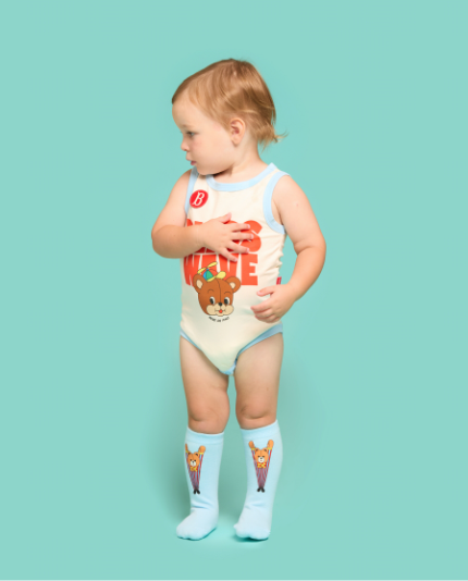 BEBE DE PINO 	All over cool bear baby bodysuit set