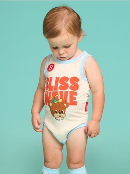 BEBE DE PINO 	All over cool bear baby bodysuit set