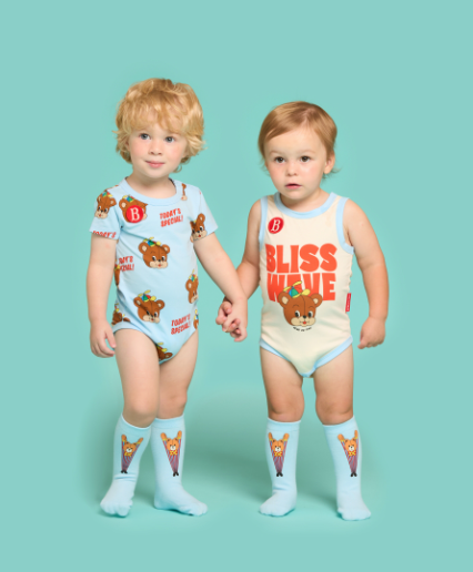 BEBE DE PINO 	All over cool bear baby bodysuit set