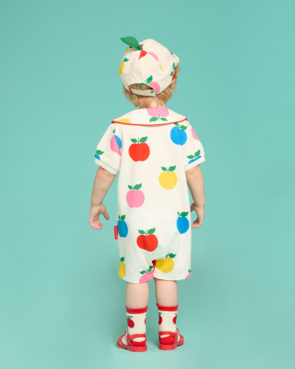 BEBE DE PINO All over apple baby collar overall