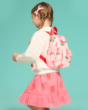 BEBE DE PINO All over rose packable backpack