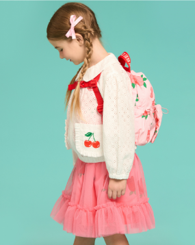 BEBE DE PINO All over rose packable backpack