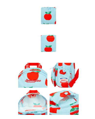 BEBE DE PINO All over apple packable backpack