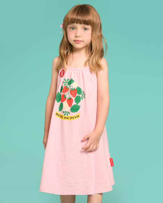 BEBE DE PINO Strawberry shirring dressBP62OD472